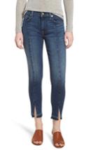 Women's 7 For All Mankind Front Seam Slit Released Hem Ankle Skinny Jeans - Blue