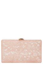 Nordstrom Transparent Lace Box Clutch - Pink