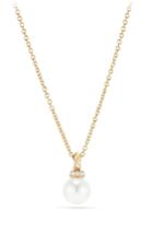 Women's David Yurman Solari Pendant Necklace With Pearl & Diamonds In 18k Gold