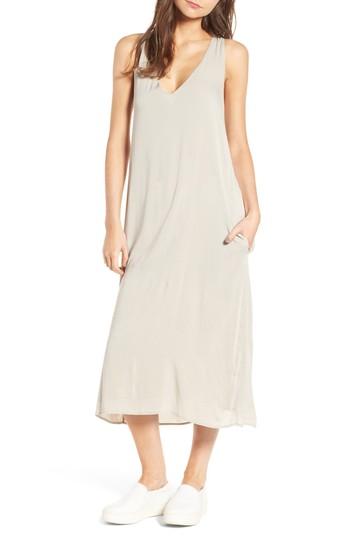 Women's James Perse Twist Back Dress - Grey