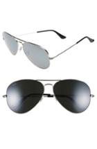 Men's Ray-ban 62mm Aviator Sunglasses - Silver/ Dark Grey Mirror