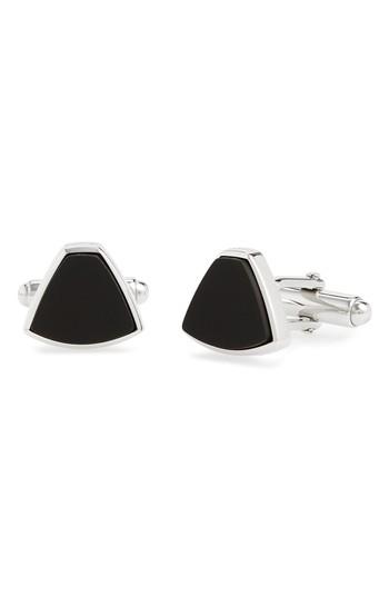 Men's Lanvin Quadrilateral Onyx Cuff Links