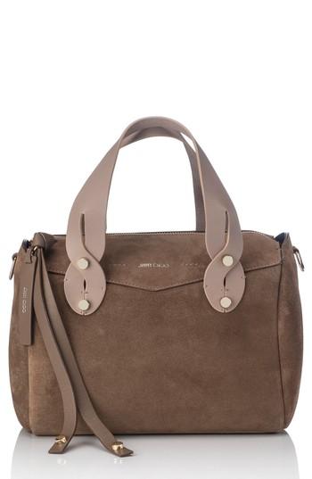 Jimmy Choo Small Allie Nappa Leather Bowling Bag - Brown