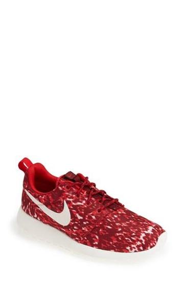 Nike 'roshe Run' Print Sneaker (women) Action Red/ Sail