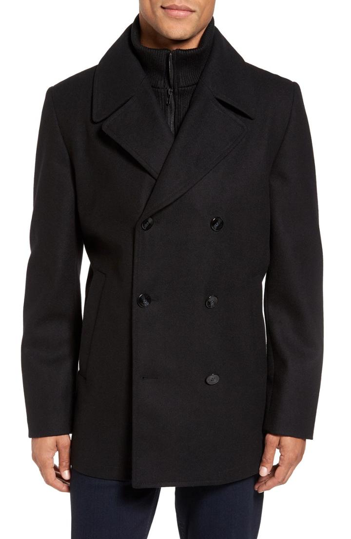 Men's Vince Camuto Dock Peacoat, Size - Black