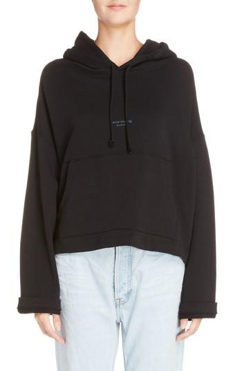 Women's Acne Studios Joggy Crop Hoodie - Black