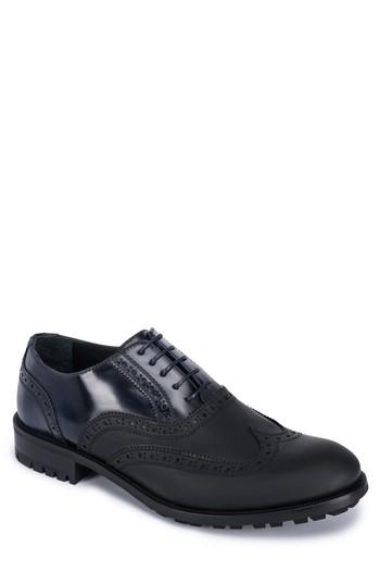 Men's Bugatchi Novara Wingtip .5 M - Blue