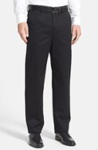 Men's Nordstrom Men's Shop 'classic' Smartcare(tm) Relaxed Fit Flat Front Cotton Pants, Size - (online Only)