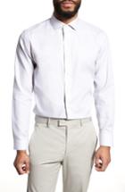 Men's Nordstrom Men's Shop Trim Fit Solid Dress Shirt 34/35 - Grey