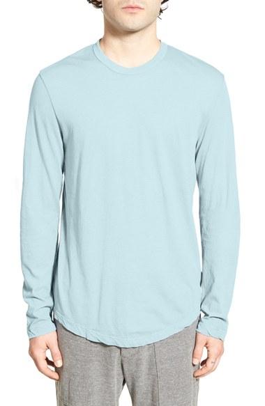 Men's James Perse Long Sleeve Crewneck T-shirt (m) - Blue