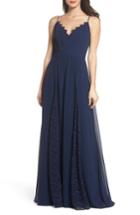 Women's Hayley Paige Occasions Lace & Chiffon Gown - Pink