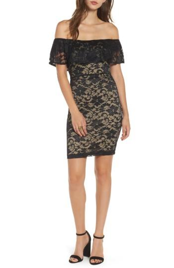 Women's Love Nickie Lew Lace Off The Shoulder Dress - Black