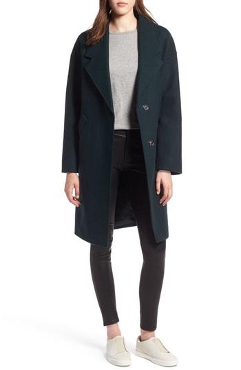 Women's Kendall + Kylie Drop Shoulder Midi Coat - Green