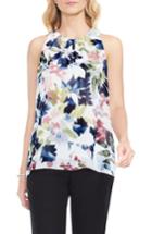 Women's Vince Camuto Garden Expressions Sleeveless Crepe Blouse - White