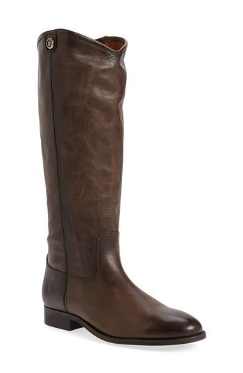 Women's Frye Melissa Button 2 Knee High Boot .5 Wide Calf M - Grey