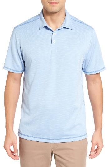 Men's Tommy Bahama New Double Tempo Spectator Jersey Polo - Blue
