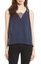 Women's Joie Alvery Lace Trim Silk Shell