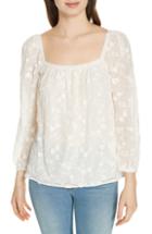 Women's Rebecca Taylor Kyla Embroidered Cotton & Silk Blouse - Ivory