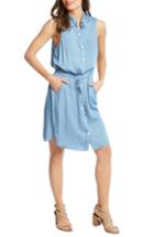 Women's Karen Kane Chambray Shirtdress - Blue