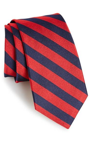 Men's Gitman Stripe Silk Tie, Size X-long - Red