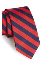 Men's Gitman Stripe Silk Tie, Size X-long - Red