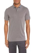 Men's Ted Baker London Osborn Woven Collar Polo (m) - Grey