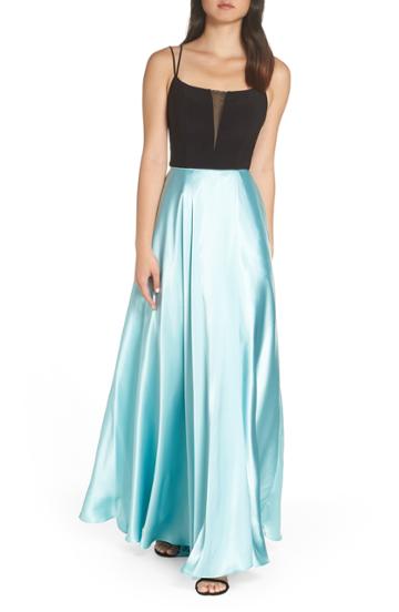 Women's Blondie Nites Satin Skirt Gown - Green