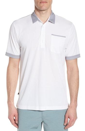 Men's Travis Mathew K-lew Pique Polo, Size - White