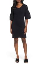 Women's Caslon Ruffle Sleeve Knit Dress - Black