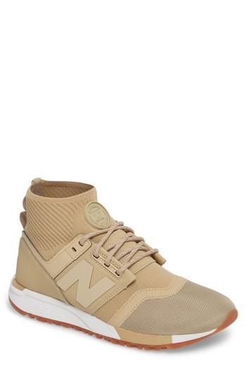 Men's New Balance 247 Mid Sneaker D - Beige