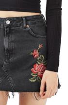 Petite Women's Topshop Rose Denim Miniskirt