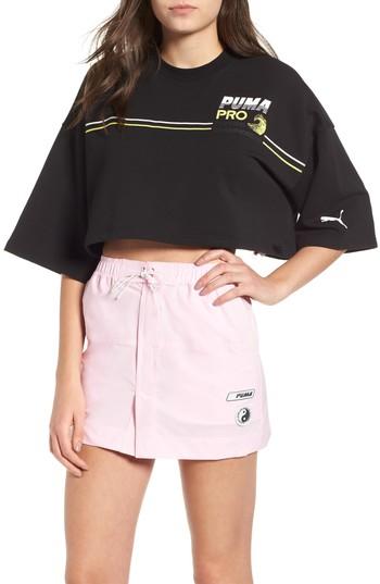 Women's Fenty Puma By Rihanna Graphic Short Sleeve Crop Sweatshirt