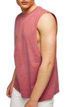 Men's Topman Drop Shoulder Tank - Red