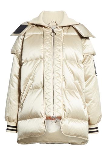 Women's Off-white Patch Down Fill Puffer Jacket Us / 42 It - Beige