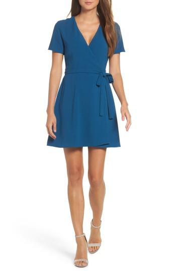 Women's Charles Henry Crepe Wrap Dress
