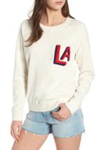 Women's Mother 'the Square' Destroyed Graphic Pullover Sweatshirt - White