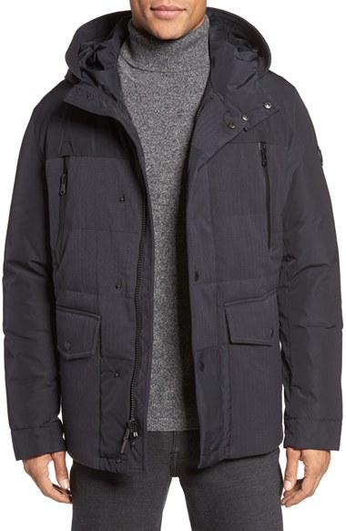 Men's Michael Kors Hooded Down Jacket - Blue