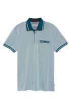 Men's Ted Baker London Doug Pique Polo (l) - Blue/green