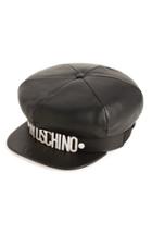 Women's Moschino Leather Cap - Black