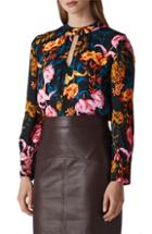 Women's Whistles Digital Bloom Print Blouse Us / 8 Uk - Blue