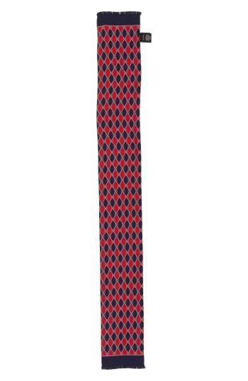 Women's Gucci Gg Rhombus Skinny Silk Scarf, Size - Red