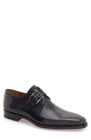 Men's Magnanni Marco Monk Strap Loafer .5 M - Blue