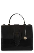 Brahmin Medium Francine Leather Satchel - Black