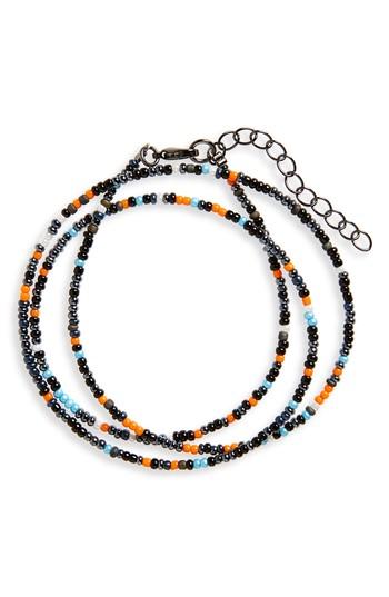 Men's Finn & Taylor Seed Bead Triple Wrap Bracelet