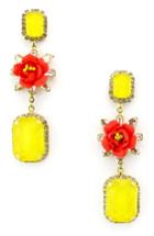 Women's Elizabeth Cole Graham Flower Drop Earrings