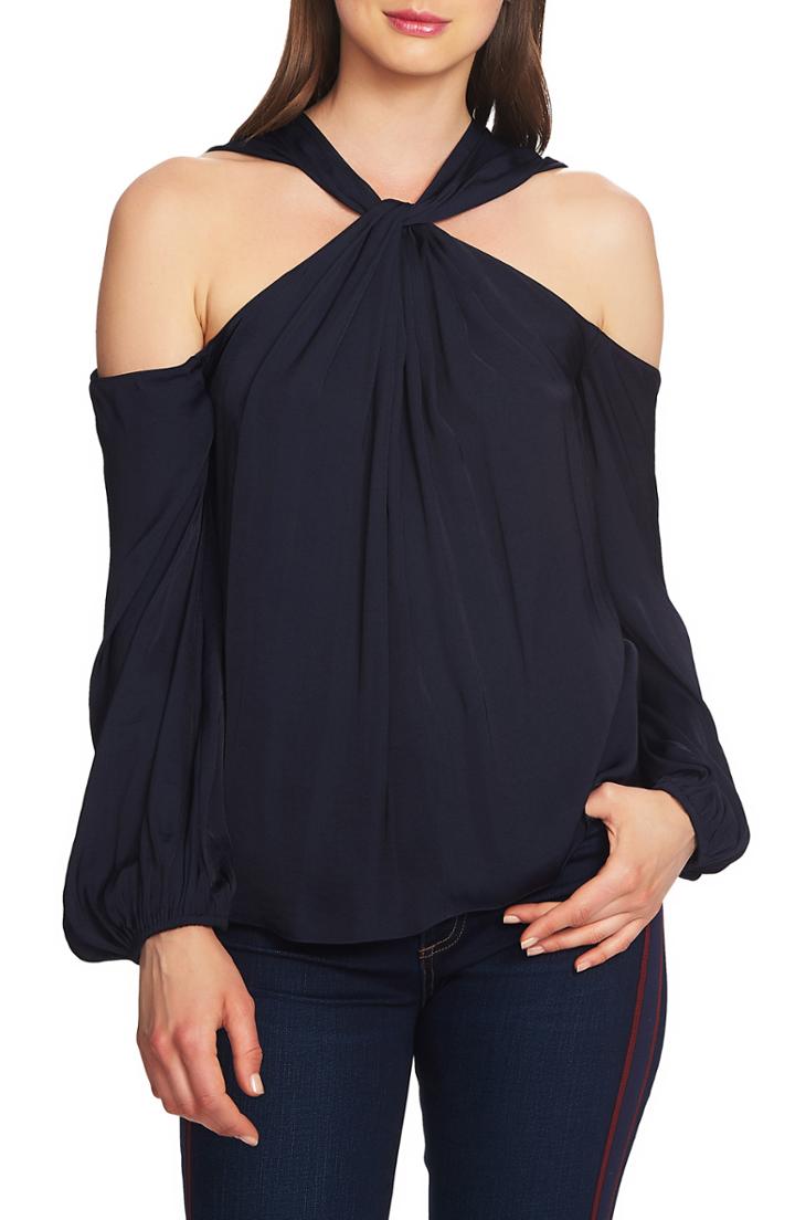 Women's 1.state Twist Neck Cold Shoulder Blouse