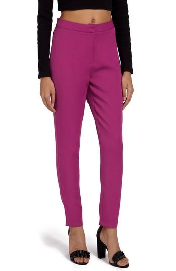 Women's Missguided High Waist Cigarette Leg Pants Us / 4 Uk - Pink