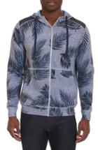 Men's Robert Graham Print Zip Hoodie, Size - Blue