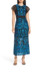 Women's Foxiedox Rosalynn Lace Midi Dress - Blue/green