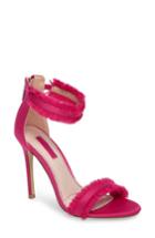 Women's Topshop Riley Fringe Sandal .5us / 38eu - Pink